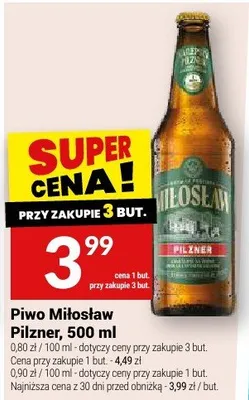 Piwo Miłosław Pilzner promocja w Twój Market