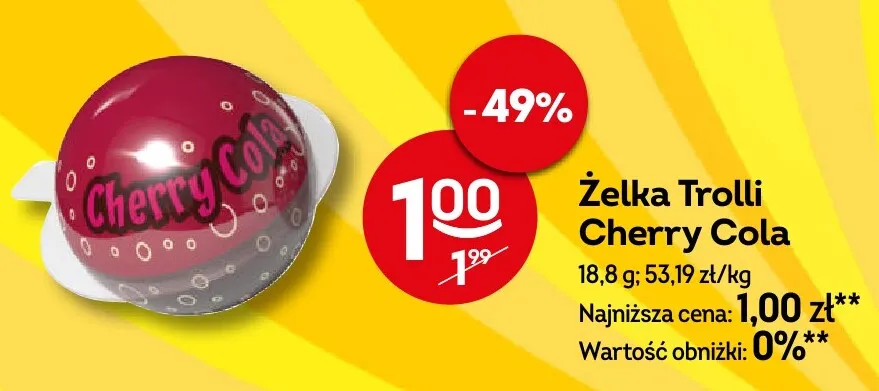 Żelka Trolli Cherry Cola promocja w Żabka