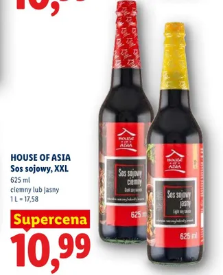 Sos sojowy XXL jasny House of Asia promocja w Lidl