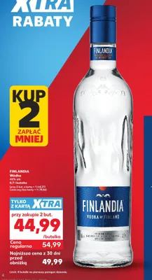 Wódka Finlandia 40% alk. promocja w Kaufland