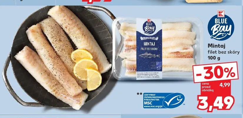 Mintaj filet bez skóry Blue Bay promocja w Kaufland