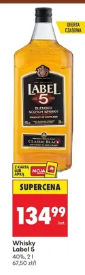 Whisky Label 5 promocja w Biedronka