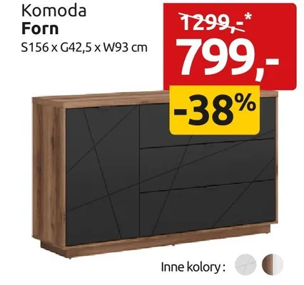 Komoda Forn S156xG42,5xW93cm promocja w Black Red White
