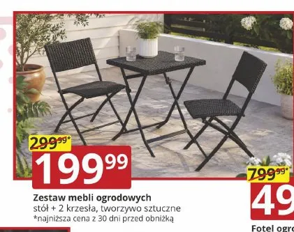 Zestaw mebli ogrodowych stół + 2 krzesła promocja w Prymus AGD