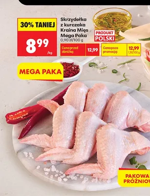 Skrzydełka z kurczaka Kraina Mięs Mega Paka promocja w Biedronka