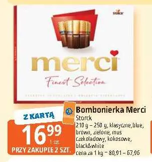 Bombonierka Merci mus czekoladowy promocja w Leclerc