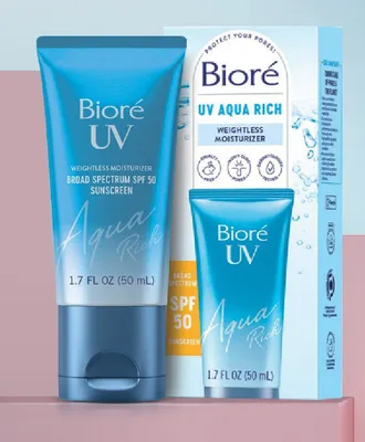 Krem z filtrem Bioré UV Aqua Rich Weightless Moisturizer SPF50 promocja w Hebe