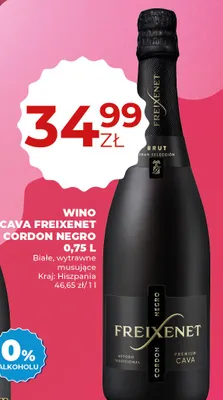 Wino Cava Freixenet Cordon Negro 0,75 L promocja w Duży Ben