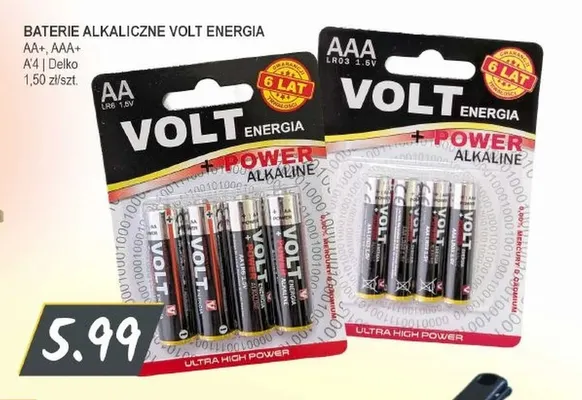 Baterie alkaliczne Volt Energia AAA+ promocja w Słoneczko