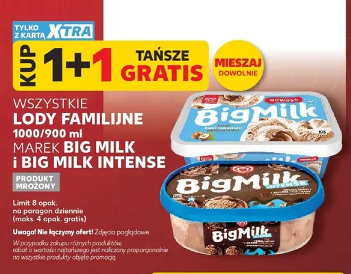 Lody familijne Big Milk Intense promocja w Kaufland