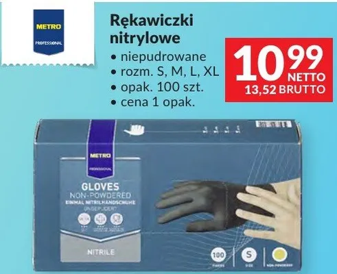 Rękawiczki nitrylowe METRO Chef promocja w Makro