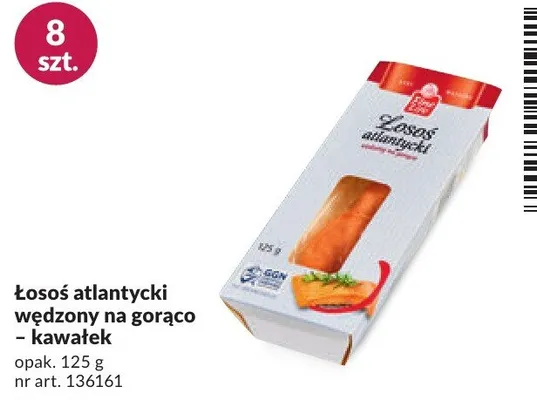 Łosoś atlantycki wędzony na gorąco kawałek promocja w Makro
