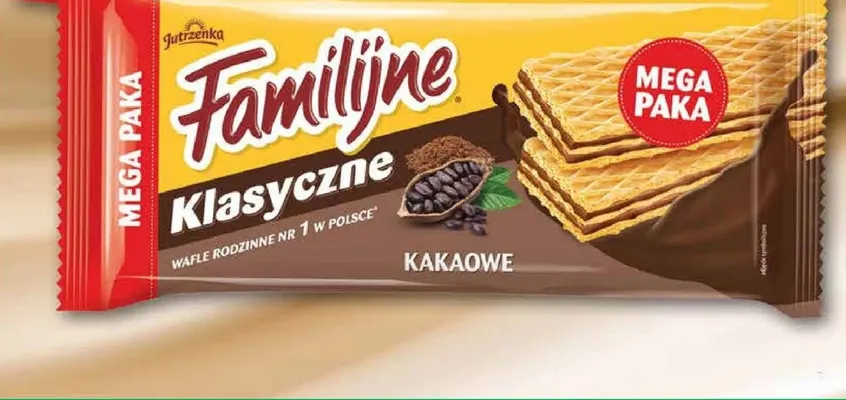 Wafle Familijne Klasyczne kakaowe Mega Paka promocja w Dino