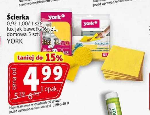 Ścierka domowa York 5-pak promocja w Prim Market