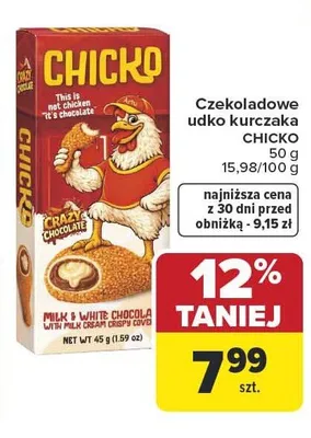 Czekoladowe udko kurczaka Chicko promocja w Carrefour