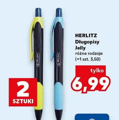Długopisy Jelly 2-pak Herlitz promocja w Kaufland