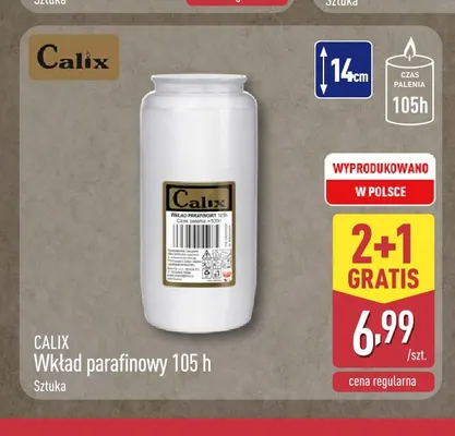Wkład parafinowy 105 h Calix promocja w Aldi