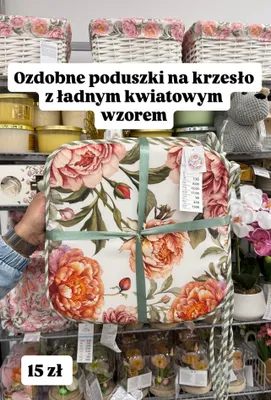 Poduszki ozdobne na krzesło z kwiatowym wzorem promocja w Pepco