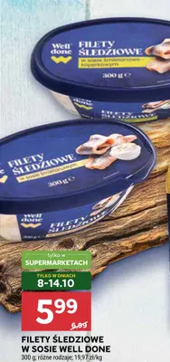 Filety śledziowe w sosie śmietanowo-koperkowym Well Done promocja w Stokrotka