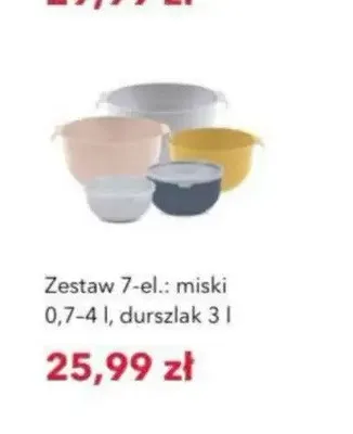 Zestaw misek i durszlaka 7-elementowy promocja w Nela