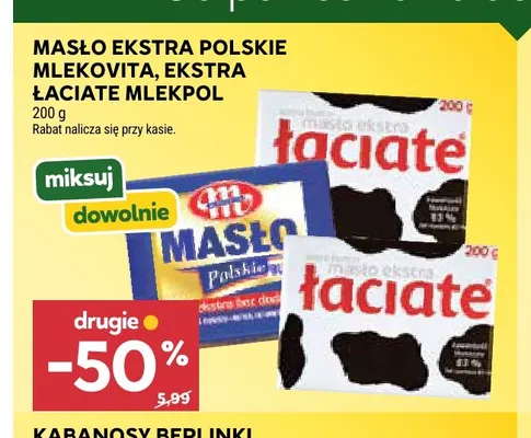Masło ekstra Łaciate promocja w Stokrotka