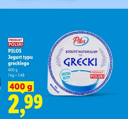 Jogurt typu greckiego Pilos promocja w Lidl