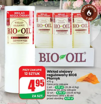 Wkład olejowy regulowany BIO8 Płomyk promocja w Dino