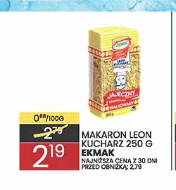 Makaron Leon Kucharz jajeczny Ekmak promocja w Wafelek