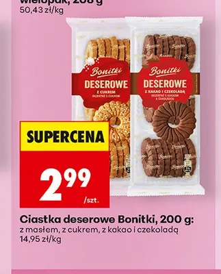 Ciastka deserowe Bonitki z masłem promocja w Biedronka