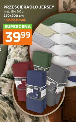 Prześcieradło jersey 160x200 cm promocja w Stokrotka
