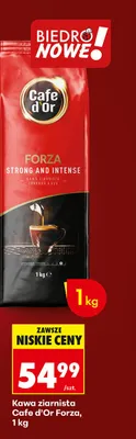Kawa ziarnista Forza, STrong & Intense, 1 kg promocja w Biedronka