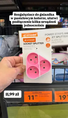 Rozgałęziacz do gniazdka promocja w Biedronka