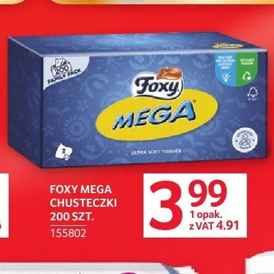 Chusteczki FOXY Mega promocja w Selgros
