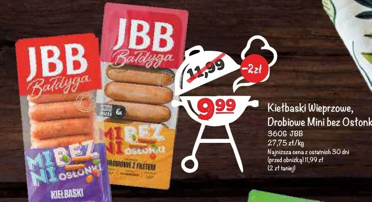 Kiełbaski Drobiowe Mini bez Osłonki JBB Bałdyga promocja w Arhelan