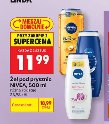 Żel pod prysznic Nivea Diamond & Argan Oil promocja w Biedronka
