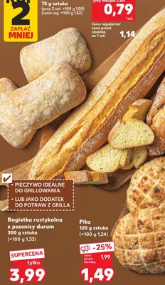 Bagietka rustykalna z pszenicy durum promocja w Kaufland