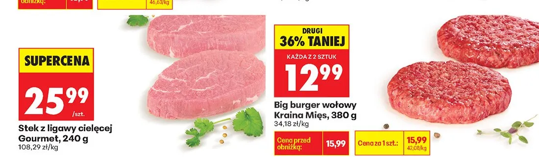 Big burger wołowy promocja w Biedronka