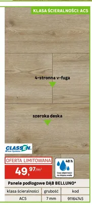 Panele podłogowe Classen Dąb Belluno 7 mm AC5 promocja w Leroy Merlin