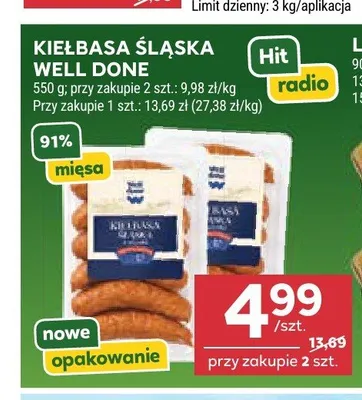 Kiełbasa śląska Well Done promocja w Stokrotka