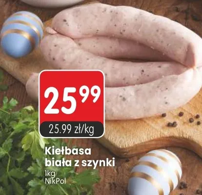 Kiełbasa biała z szynki promocja w Market Point