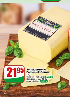 Ser Mozzarella Podlasiak Gomar promocja w Dino