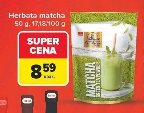 Herbata matcha TaoTao promocja w Carrefour Market