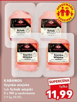 Szynka wiejska Kabanos Premium promocja w Kaufland