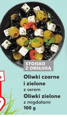 Oliwki czarne zielone z serem  promocja w Kaufland