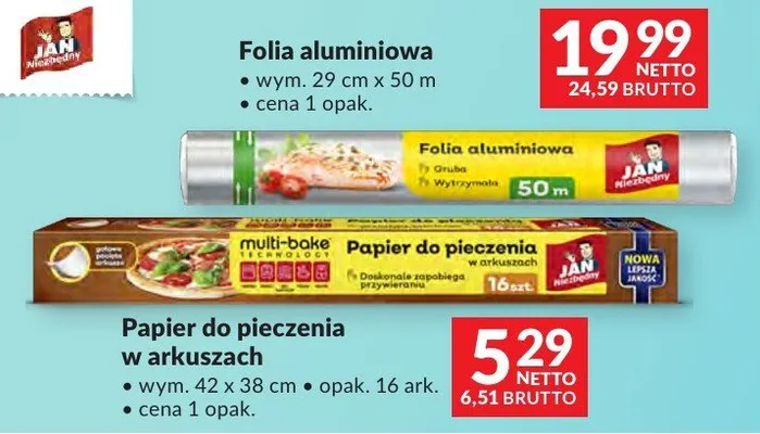 Papier do pieczenia w arkuszach Jan Niezbędny promocja w Makro