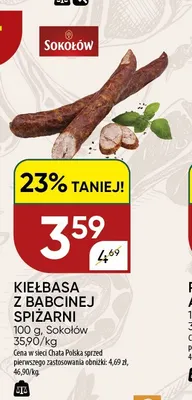 Kiełbasa z Babcinej Spiżarni Sokołów promocja w Chata Polska