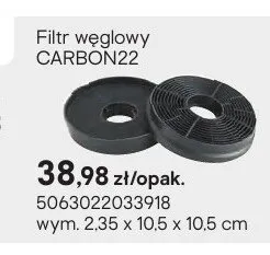 Filtr węglowy CARBON22 wym. 2,35x10,5x10,5cm promocja w Castorama