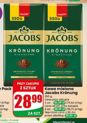 Kawa mielona Jacobs Krönung promocja w Dino