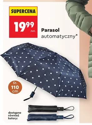 Parasol automatyczny śr. 110 cm promocja w Biedronka