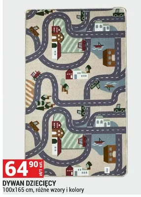DYWAN DZIECIĘCY 100x165 cm, różne wzory i kolory promocja w Merkury Market